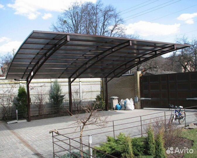 Односкатный навес под ключ