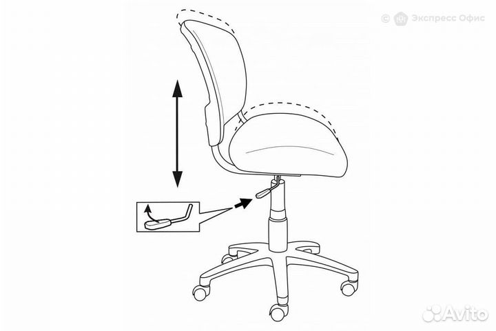 Кресло офисное Бюрократ CH-296/DG/15-48