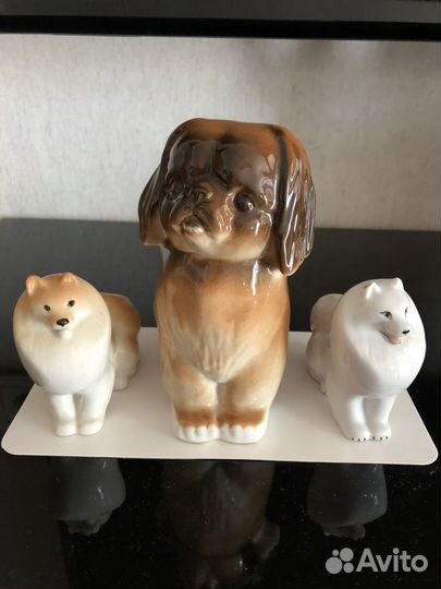 Статуэтки собак, фарфор, СССР