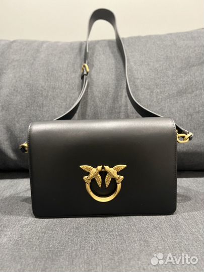 Сумка женская через плечо натуральная кожа черная