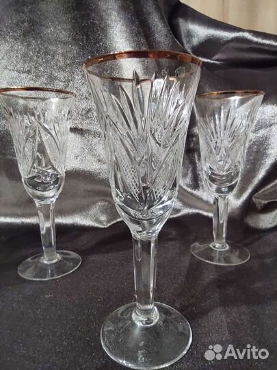 Фужеры хрустальные времён СССР