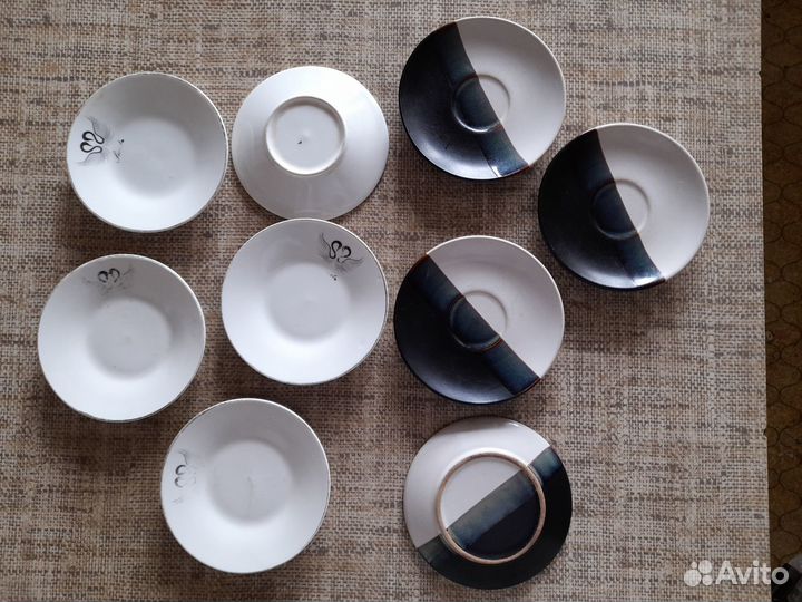 Тарелки СССР глубокие и мелкие двух видов, блюдца