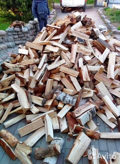Дрова колотые сухие