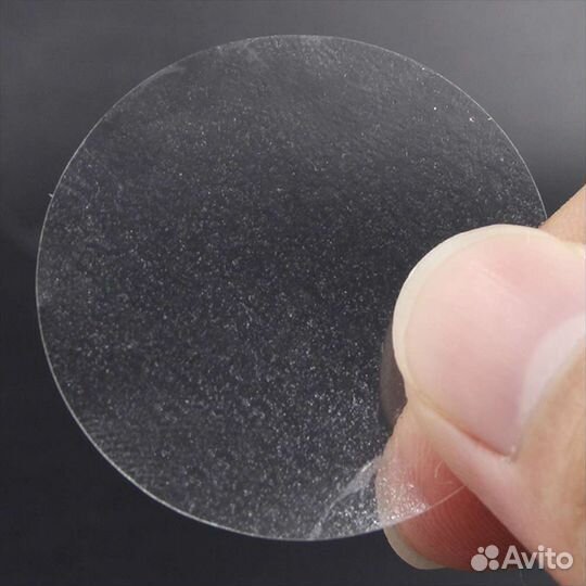 Наклейки круглые прозрачные