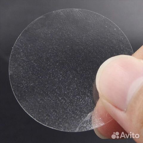 Наклейки круглые прозрачные