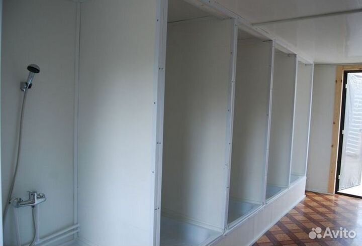 Быстровозводимое здание с санузлом