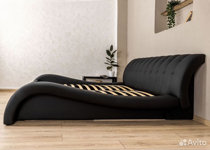 Кровать двуспальная 140х200 черный