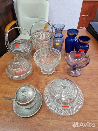 Вазочка СССР стекло