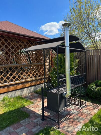 Мангал кованый с крышей