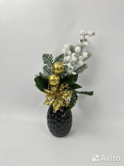 Веточка новогодняя еловая 30 см