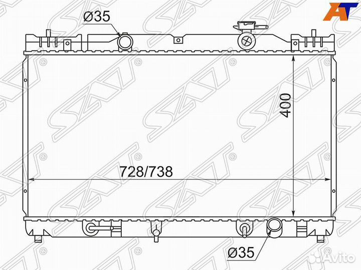 Радиатор toyota camry/solara 2.0-2.4 01-06