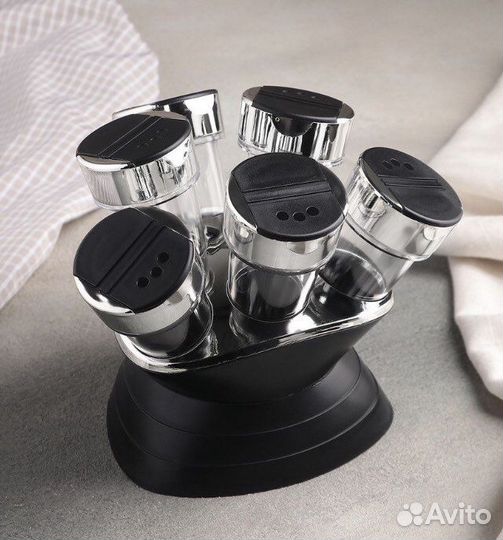 Набор баночек для специй на подставке