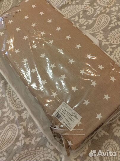 Бортики на кроватку (новые) + кокон