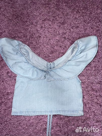 Джинсовые шорты и топ Zara, размер 122