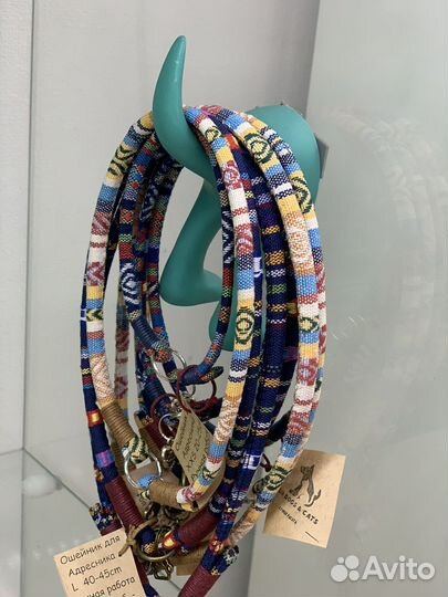 Ошейник для адресника For Dogs&Cats ручная работа