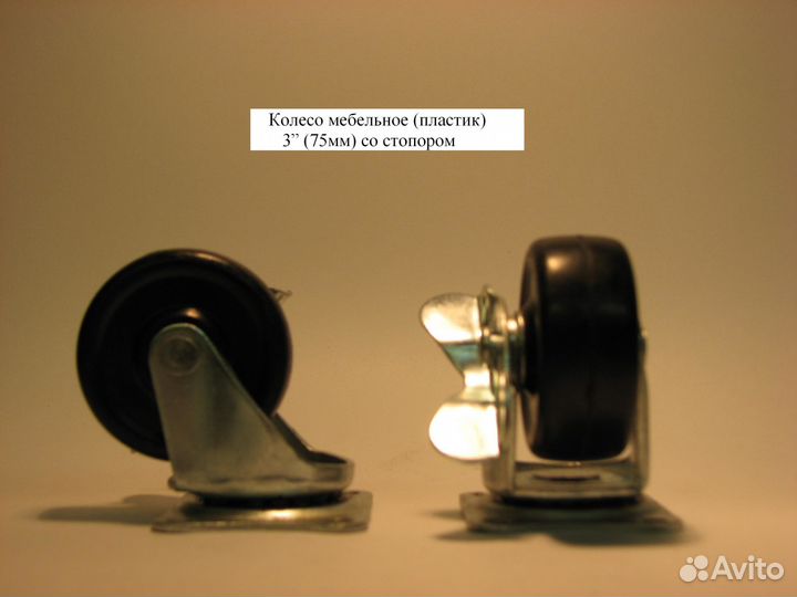 Колесо для тележки, мебельное