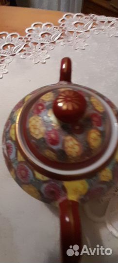 Сервиз чайный с ручной росписью тонкий фарфор