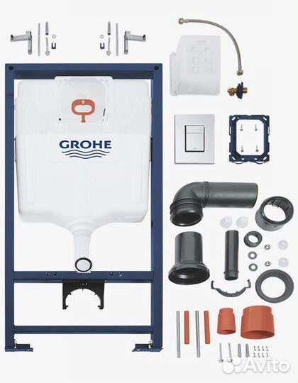Инсталляция Grohe с черным унитазом