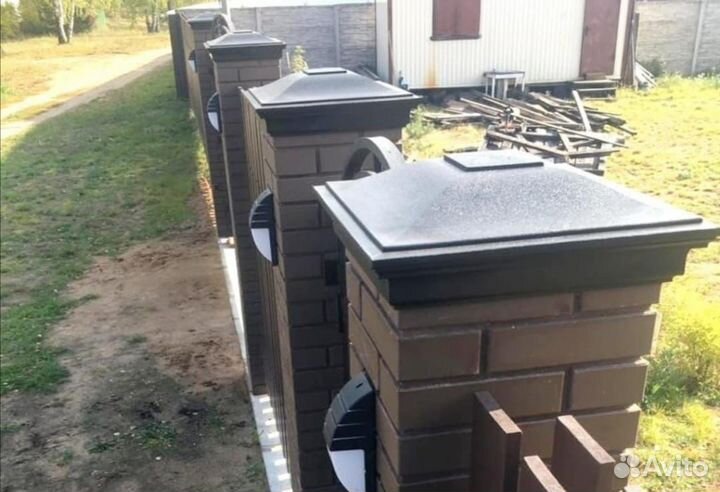 Полимерпесчаные колпаки и парапеты