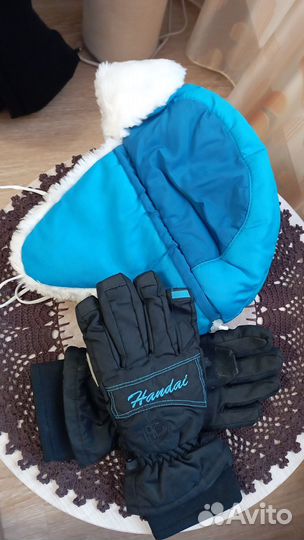 Шапки - перчатки на 4-5 лет