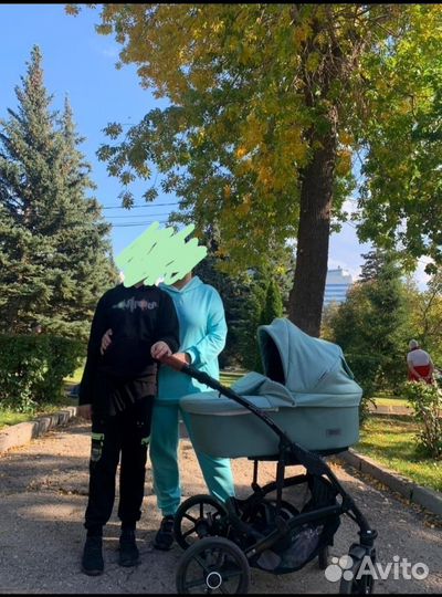 Коляска Rico basic Bella Life 2 в 1 B цвет шалфей