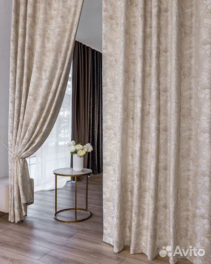 Премиум Шторы Бергамо новые на окна пошив