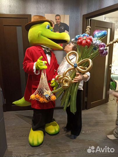 Поздравление от Мишки Тедди и Зайки,воздушные шары