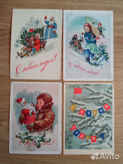 Открытки СССР с новым годом. Добавляю