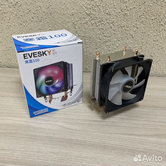 Башенный кулер 2 трубки RGB