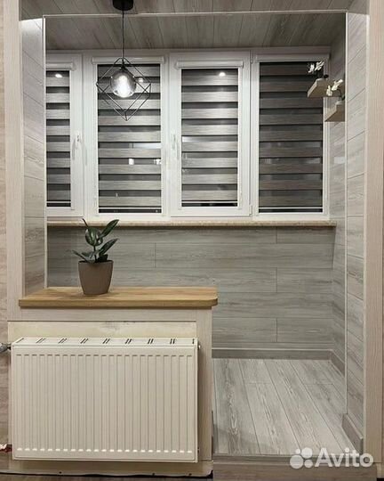 Отделка балконов и лоджий, утепление, остекление