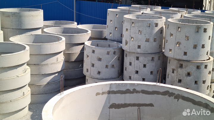 Бетонный септик стандарт 2х камерный под ключ