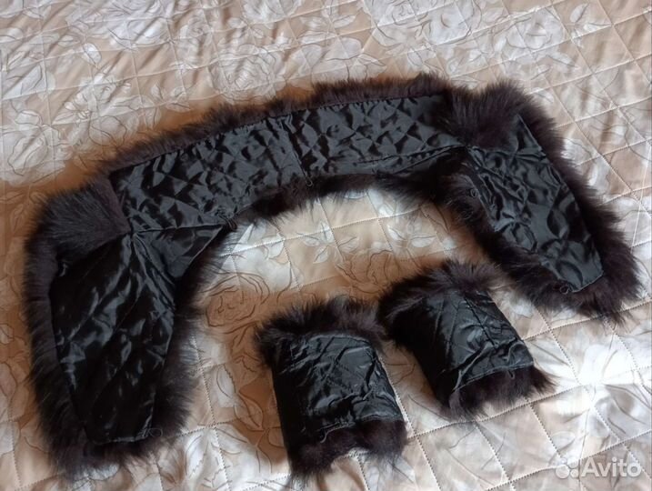 Воротник и манжеты песец