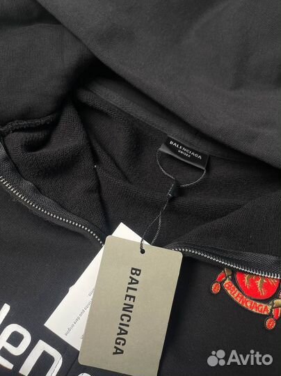 Худи зип Balenciaga Paris 10 оверсайз