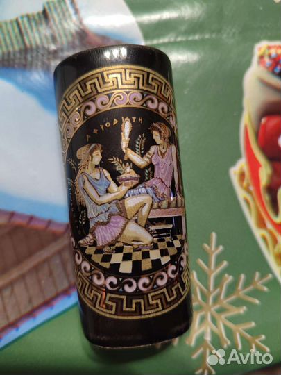 Пепельница. Греция. Роспись золотом.Фарфор