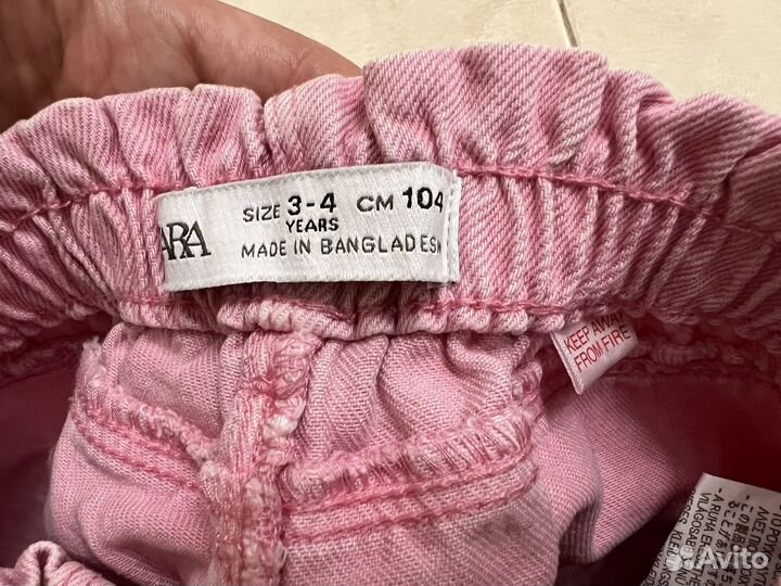 Джинсовые шорты Zara 104 см