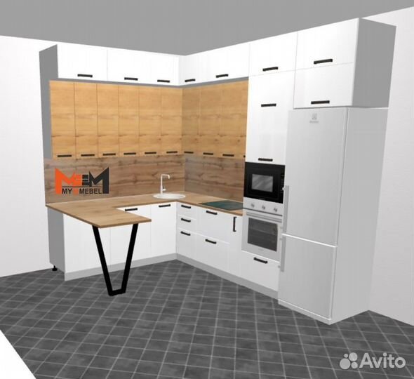 Кухня под потолок. Угловая кухня