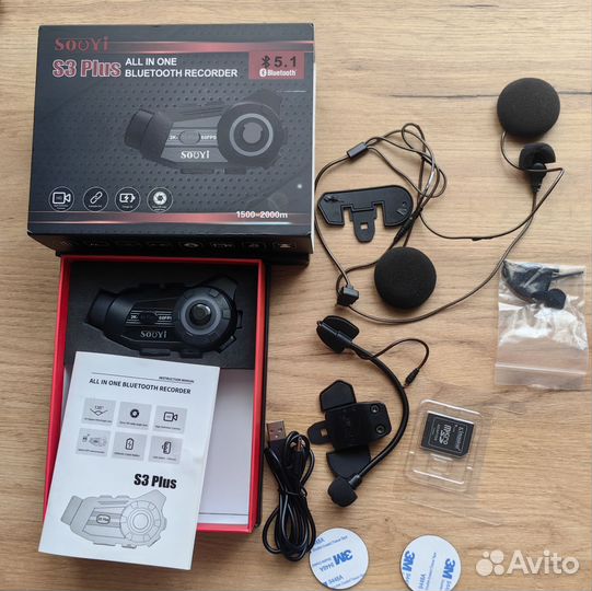 Мото гарнитура с видеорегистратором