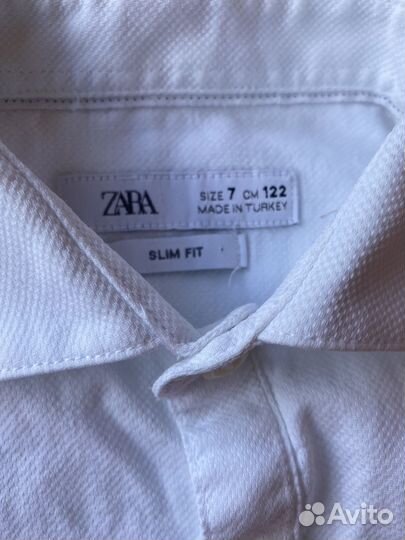 Рубашка zara 122 белая