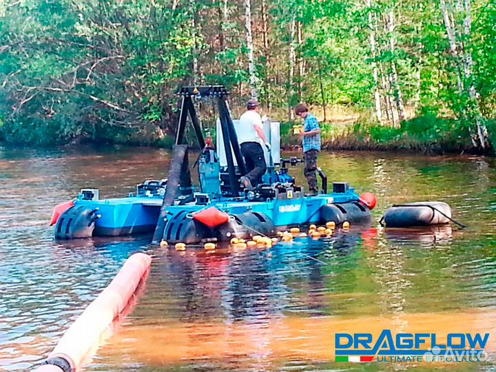 Мини-земснаряд DRP c насосом EL35B (140 м3/час)