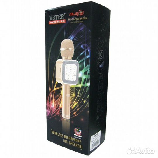 Караоке микрофон Wster WS-1818 Золото