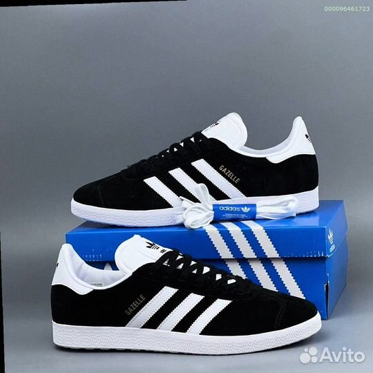 Кроссовки Adidas Gazelle Black (Арт.49746)