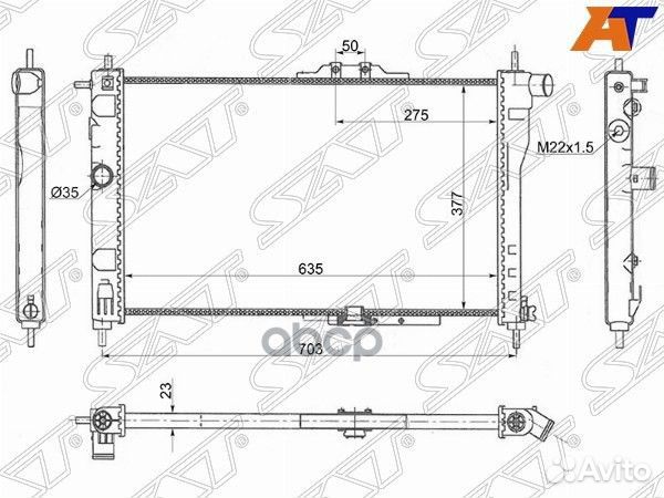 Радиатор daewoo nexia 1.5/1.8 95- (трубчатый)