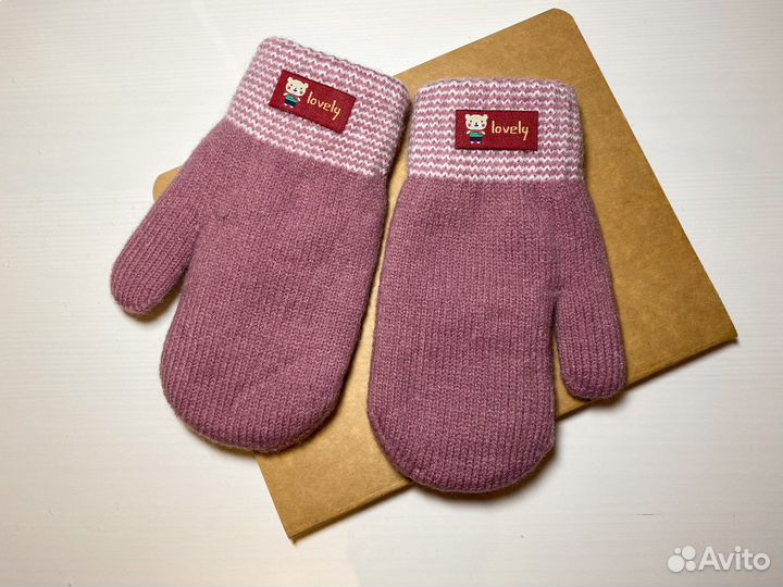 Новые зимние детские варежки