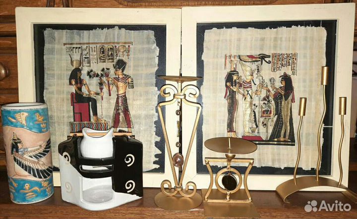 Папирусы, подсвечники, вазы