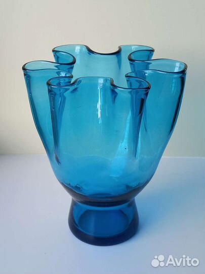 Ваза СССР Красный май1960-е сульфидное стекло