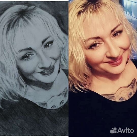 Портрет по фото карандашом