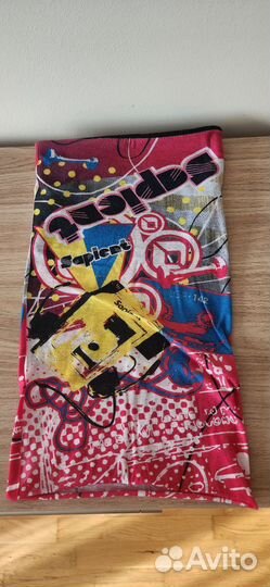 Флисово-тканевый шарф 