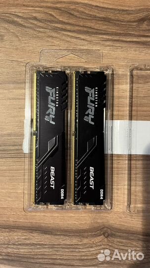 Оперативная память Kingston fury Beast Black 16 гб