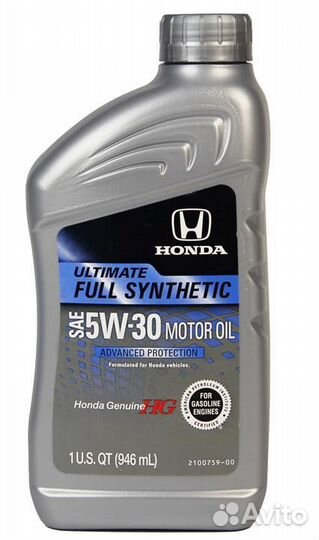 Масло Honda Ultimate Full Synthetic 5W-30 SP/GF-6