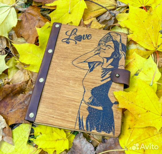 Ежедневник деревянный - блокнот